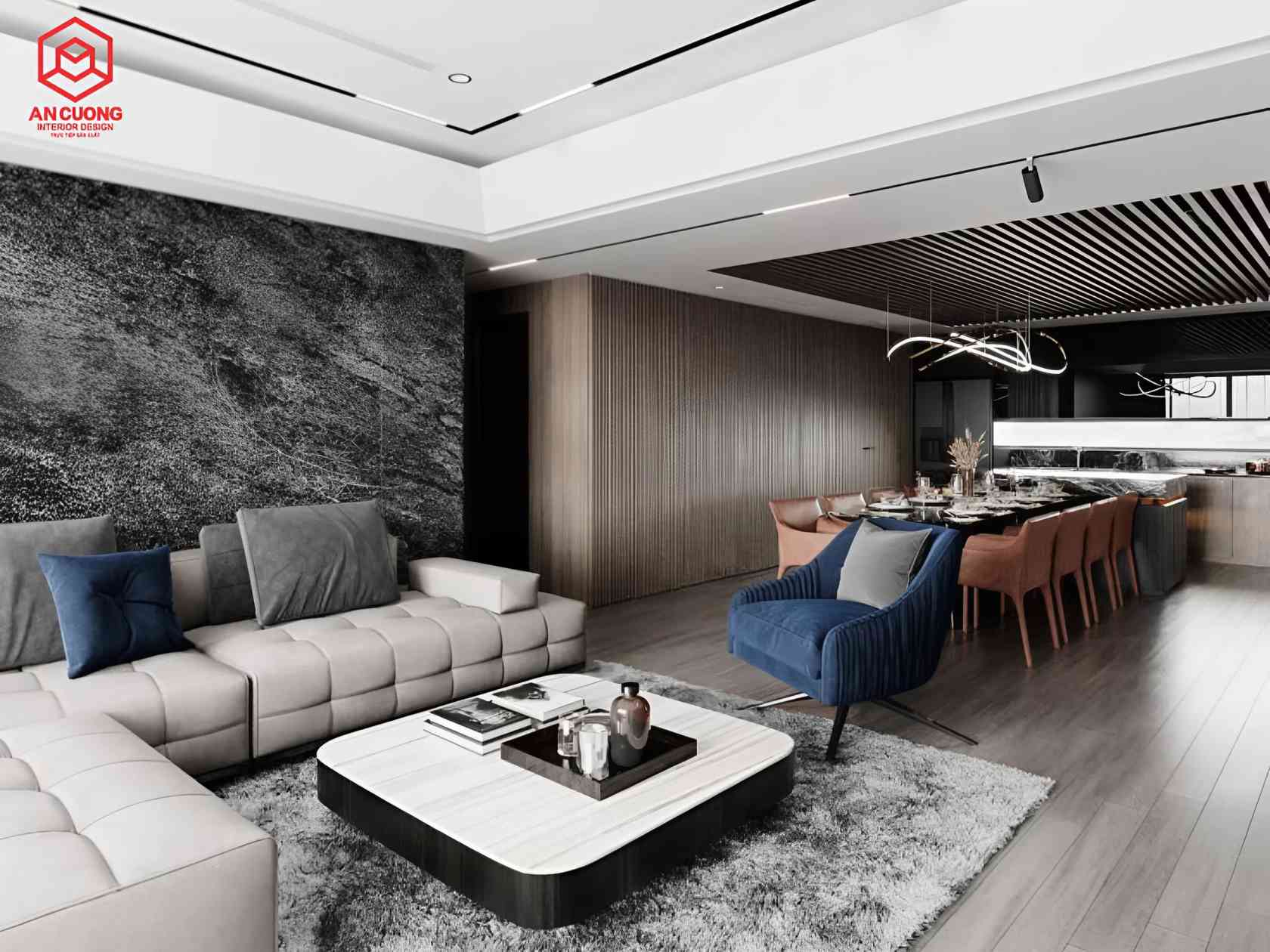 Người mệnh Kim hợp sàn gỗ màu xám