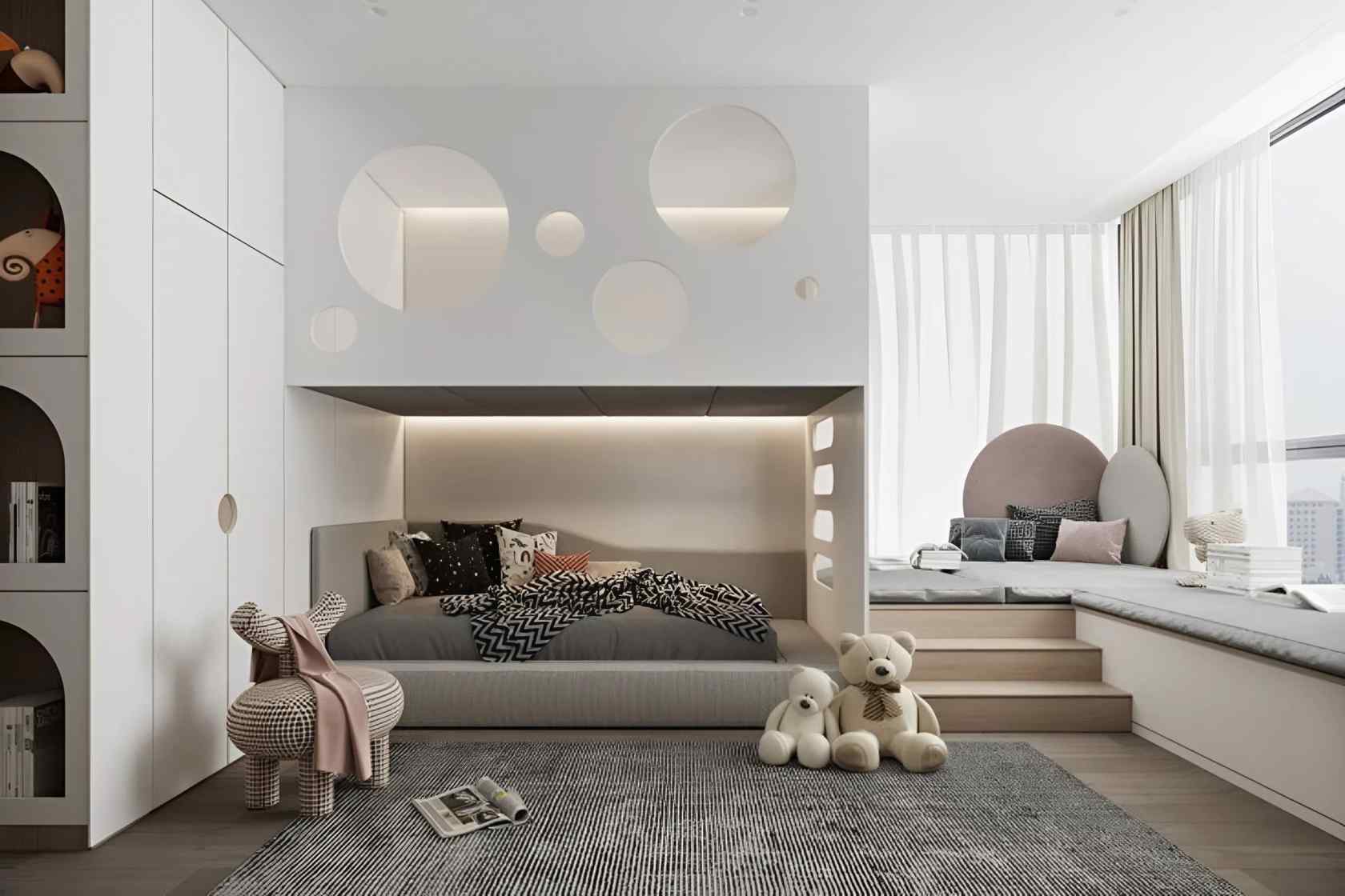 Thiết kế nội thất phòng ngủ cho bé gái dưới 15 tuổi