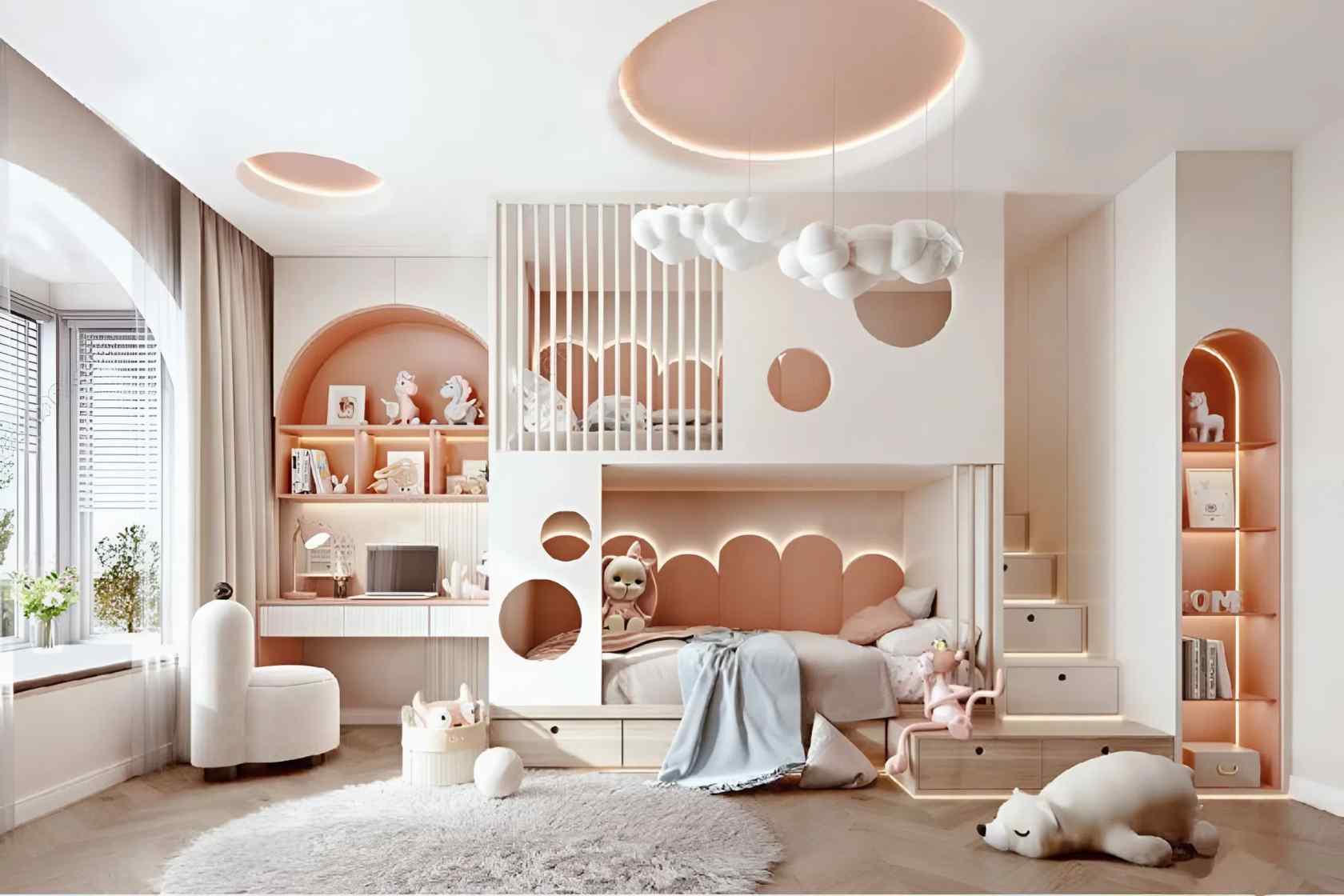 Giường ngủ cho bé gái dưới 15 tuổi